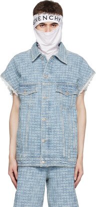 Blue 4G Sleeveless Denim Jacket