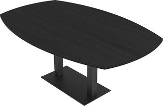 Skutchi Designs, Inc. 6 Person Arc Boat Conference Table Square Metal Base Electrical Unit