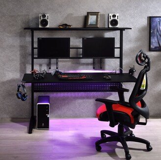 Calnod Gaming Table w/USB Port, Black Finish