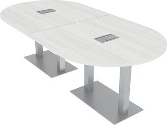 Skutchi Designs, Inc. 8 Person Racetrack Conference Table Metal Bases Electrical Modules