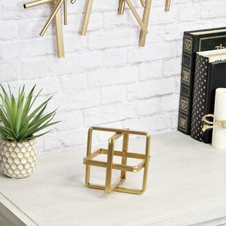 Alle Black Metal Small Geometric Decor Cube