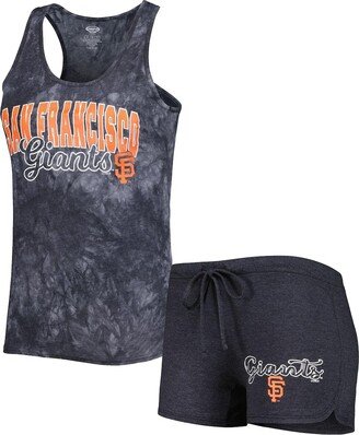 Women's Concepts Sport Charcoal San Francisco Giants Billboard Racerback Tank and Shorts Sleep Set