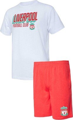 Men's Concepts Sport Red, White Liverpool Downfield T-shirt and Shorts Set - Red, White