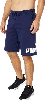 Big Fleece Logo 10 Shorts (Peacoat White) Men's Clothing