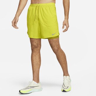 Men's Stride Dri-FIT 7 2-in-1 Running Shorts in Green-AB