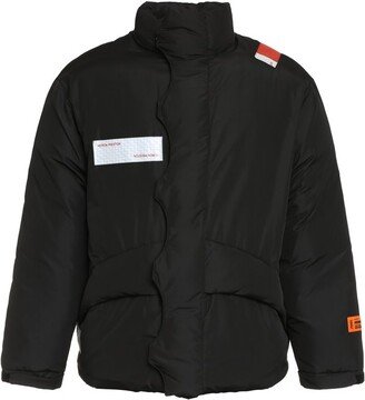 Logo Patch Zipped Puffer Jacket