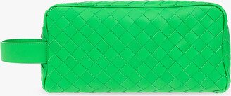 Intrecciato Wash Bag - Green