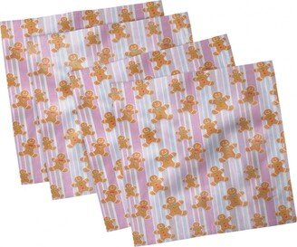 Gingerbread Man Set of 4 Napkins, 12