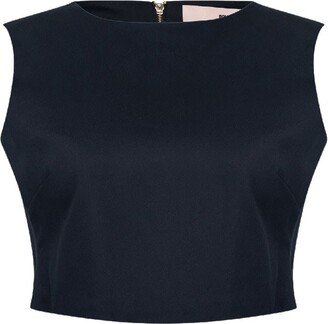 Audrey Crop Top Navy Blue