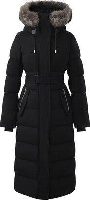 Shyla 2-in-1 Down Coat With Removable Bib And Sheepskin Trim