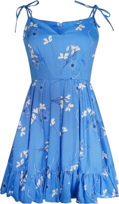 Kathy C Vang Bella Blue Floral Summer Dress