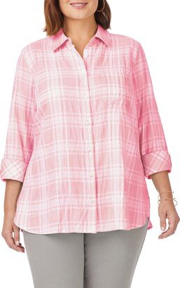 Germaine Plaid Tunic Blouse