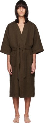 Brown Belted Bathrobe