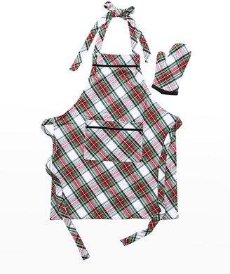 Stewart Tartan 2-Piece Child Apron & Oven Mitt Set