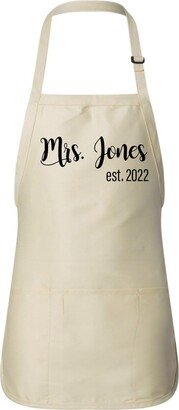 New Bride Apron, Mrs Gift For Newly Married, Gift New Bride, Bridesmaid Gift, Wedding Bride Married