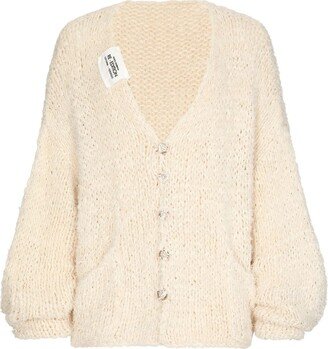 Oversized-Sleeve Knit Cardigan