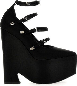 Tempest Strappy Platform Pointed Toe Pumps