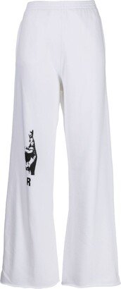 Graphic-Print Cotton Track Pants-AG