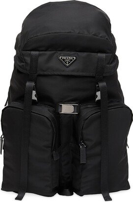 Re-nylon And Saffiano Leather Backpack