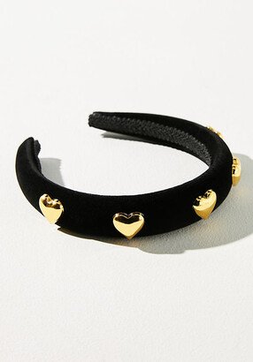 Golden Heart Velvet Headband