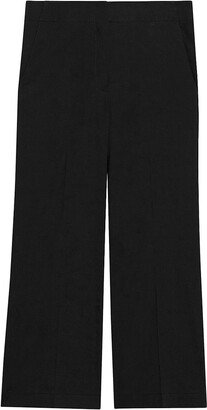 Terena Linen Cropped Wide-Leg Pants