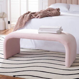 Home Collection Tenko Modern Light Pink Velvet Bench (Fully Assembled) BCH1300C