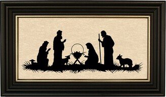 Christmas Nativity Framed Paper Cut Silhouette, Christmas, Holiday, Religious, Wall Art, Decor