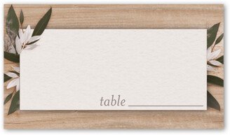 Wedding Place Cards: Rustic Foliage Wedding Place Card, Beige, Placecard, Matte, Signature Smooth Cardstock