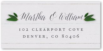 Wedding Address Labels: Heart Wreath Address Label, White, Address Label, Matte