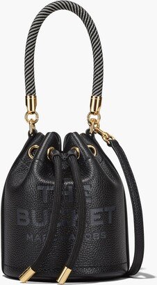 The Leather Mini Bucket Bag - Black