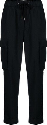 Drawstring-Waistband Cropped Track Pants