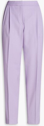 Pleated crepe tapered pants