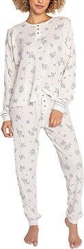 Ski Printed Brushed Thermal Pajama Set