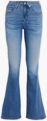 Beverly faded high-rise flared jeans