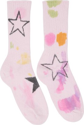 Pink Star Burst Socks