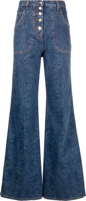 Buttoned Flared Jeans-AB