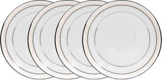 Montvale Platinum Set of 4 Saucers, Service For 4