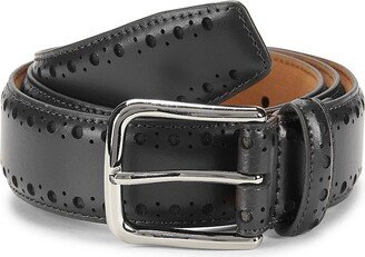 Brogue Leather Dress Belt