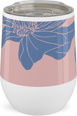 Travel Mugs: Poppies Stainless Steel Travel Tumbler, 12Oz, Pink