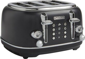 Gourmezza 4-Slice Toaster with 5 Functions and 6 Shade Settings, in Matte Black (TTCC4SMB13)