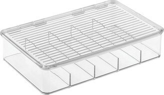 iDESIGN Linus Large Battery Organizer Clear