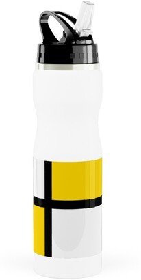 Photo Water Bottles: Mondrian Stainless Steel Water Bottle With Straw, 25Oz, With Straw, Multicolor