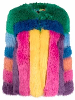 Patchwork Faux Fur Jacket