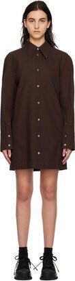 Brown Shirt Minidress