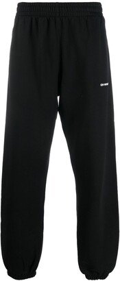 Wave Diag-stripe cotton track pants-AA