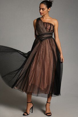 By Anthropologie Tulle Dot Maxi Dress