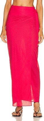 Peplum Long Sarong in Coral