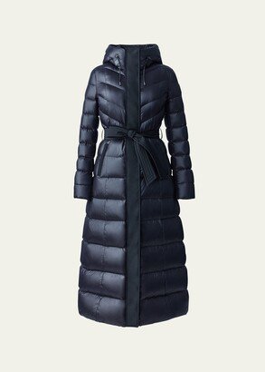 Calina Zip-Front A-Line Down Coat