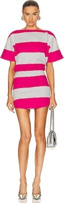 Helsa Rugby Mini Dress in Fuchsia