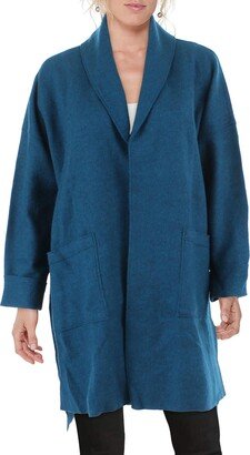 Petites Womens Wool pen Front Jacket